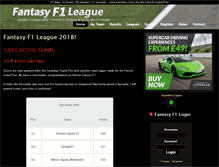 Tablet Screenshot of fantasy-f1-league.com